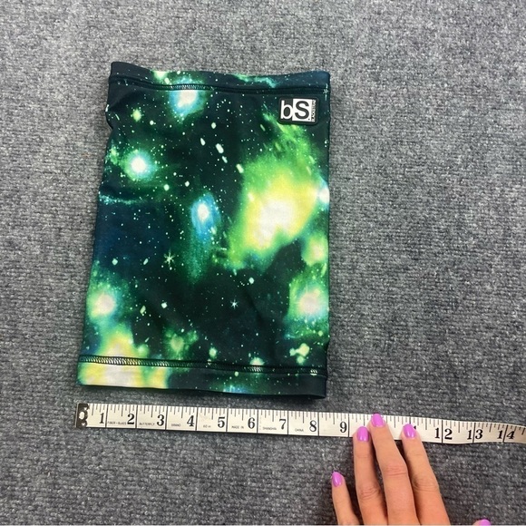 BLACKSTAR Youth Kids Neck Gator Galaxy Green Snow winter one size - Picture 4 of 5